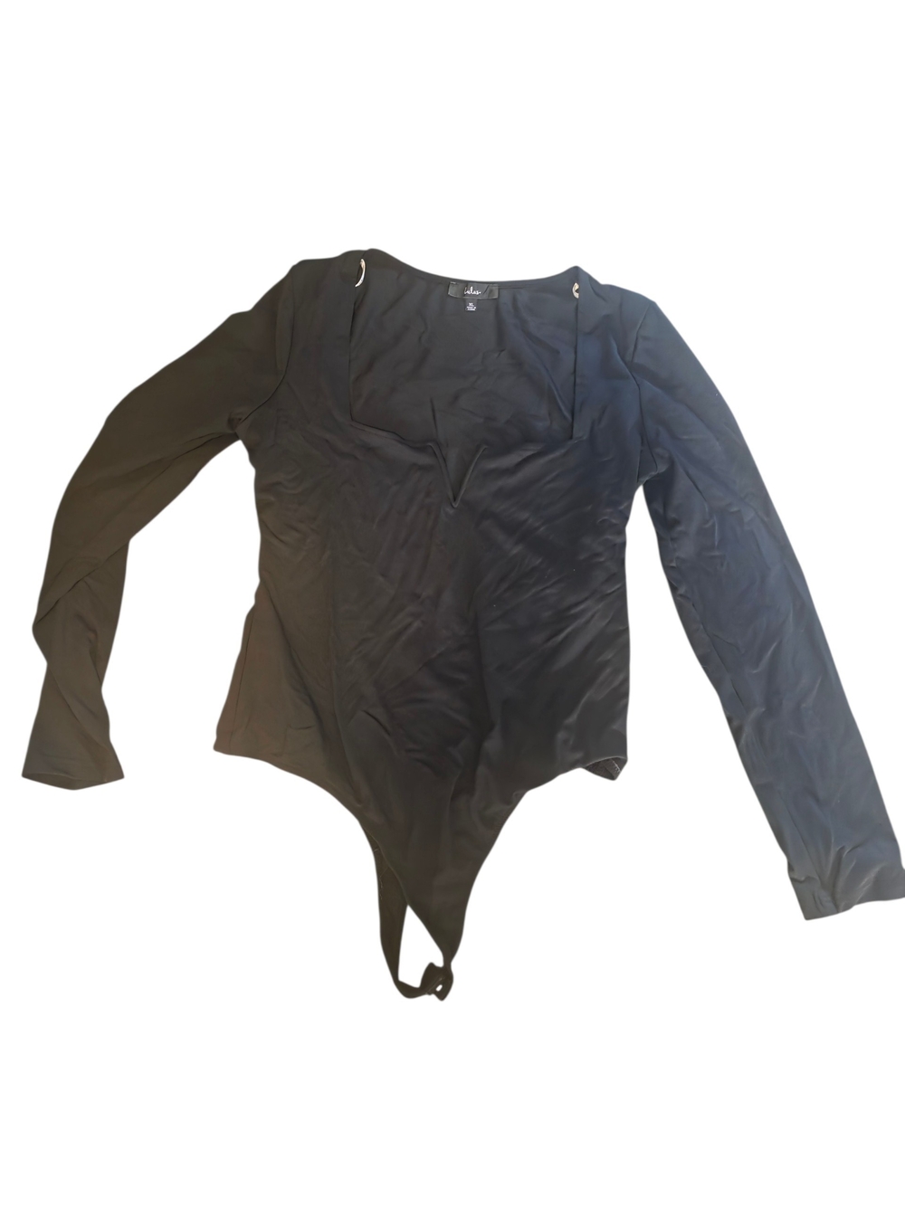 Lulu's Black Long Sleeve Bodysuit